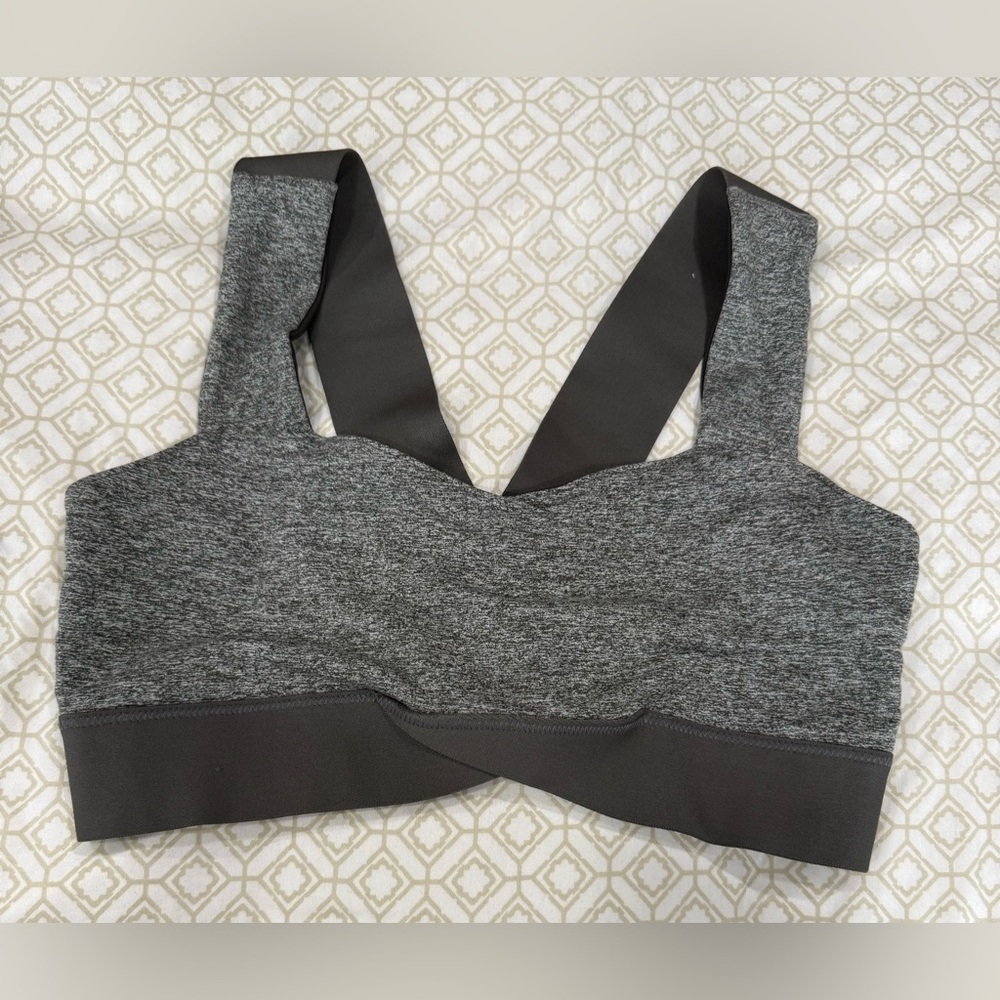 Free People Gray Heather Seamless Sports Bra